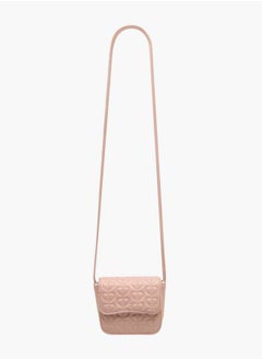 Flora Bella By Shoexpress Heart Embroidered Crossbody Bag with Strap Handle and Flap Closure  - Image 2