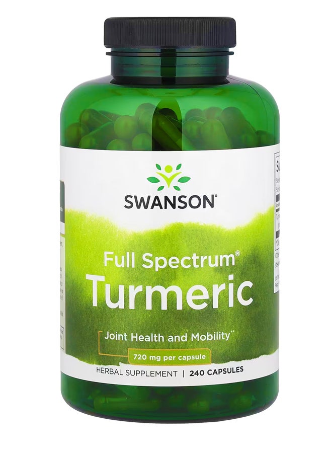 SWANSON Full Spectrum® Turmeric 1440 mg 240 Capsules (720 mg per Capsule)