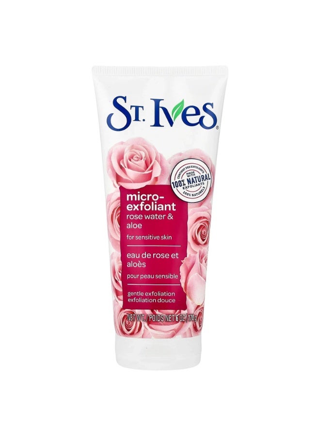 micro-exfoliant rose water & aloe for sensitive skin 170 g