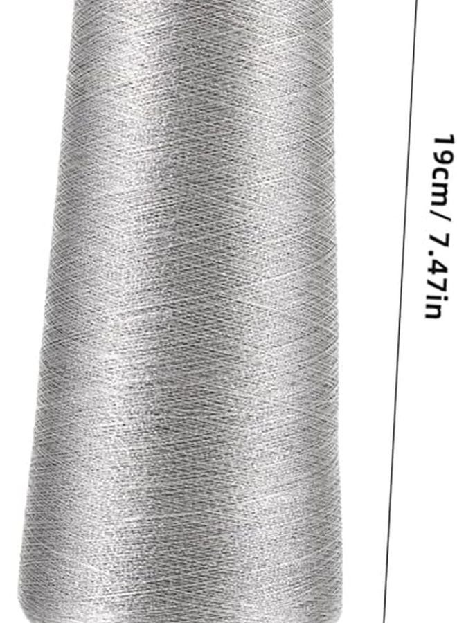 خيط التطريز الفضي المعدني 1500 ياردة بكرة تطريز آلي - Image 3