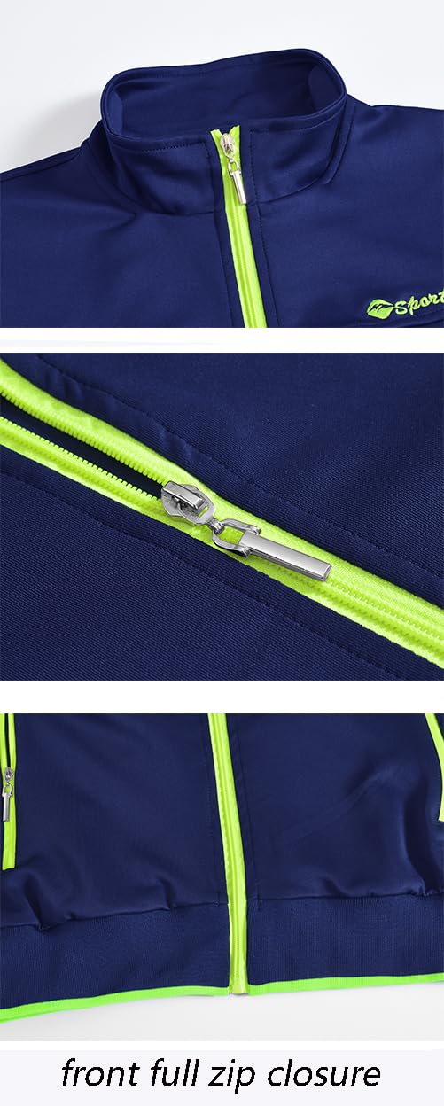 YSENTO Men's Tracksuits Outfits Set 2 Piece Jogging Suits Warm Up Sweatsuits Sweat Track Suits Sets Blue M - Image 3