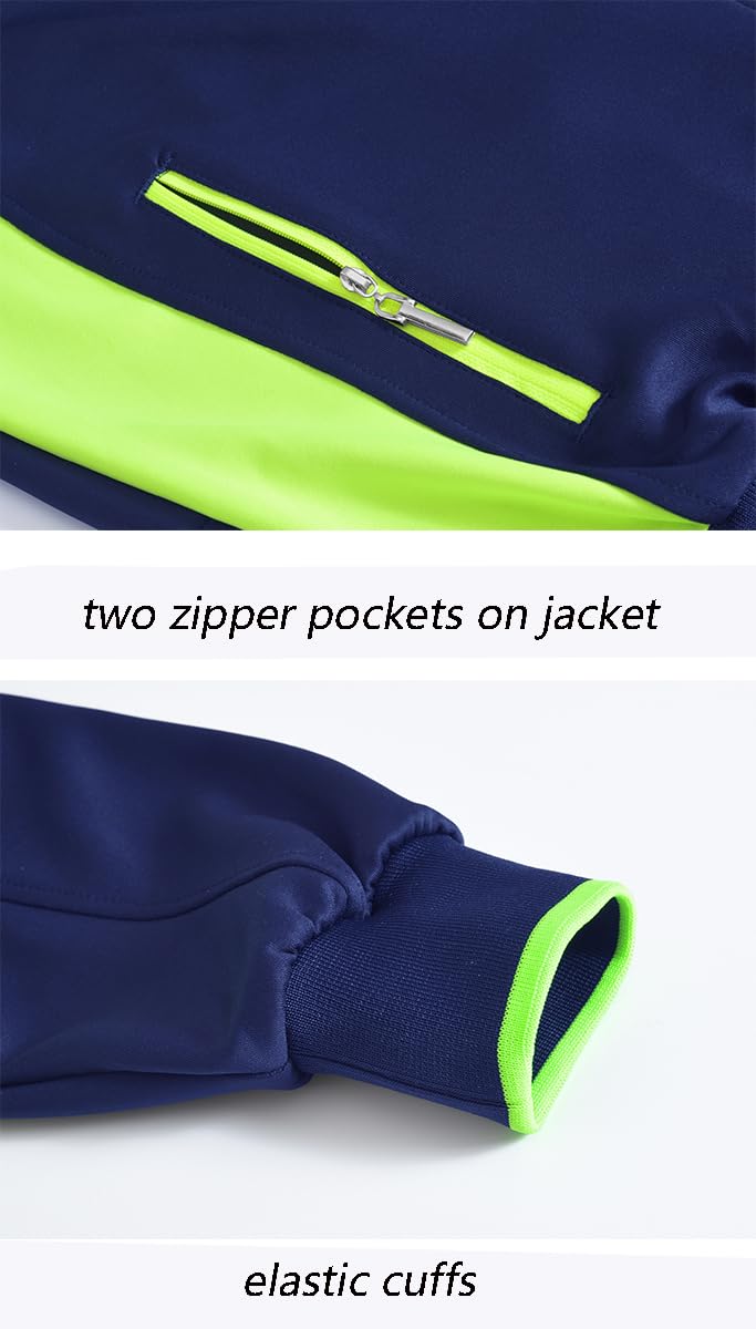 YSENTO Men's Tracksuits Outfits Set 2 Piece Jogging Suits Warm Up Sweatsuits Sweat Track Suits Sets Blue M - Image 4