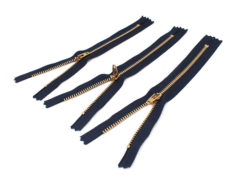 YKK 7 YKK Pants Brass Zipper 45 Navy 3 Zippers