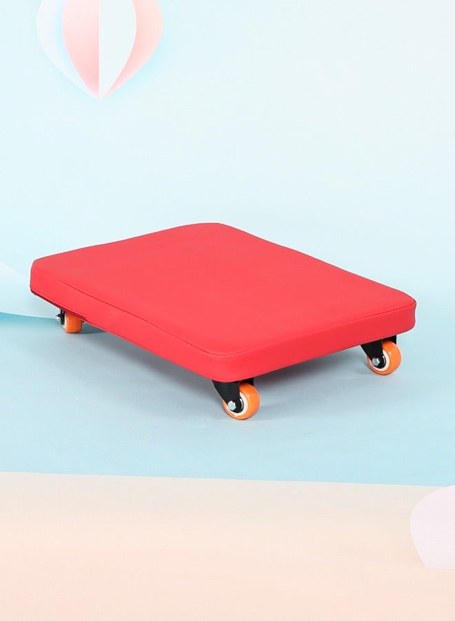 JSAITOYS Soft Scooter Board With Plastic Casters Floor Scooters Board Gym Indoor Outdoor Activities - Image 1