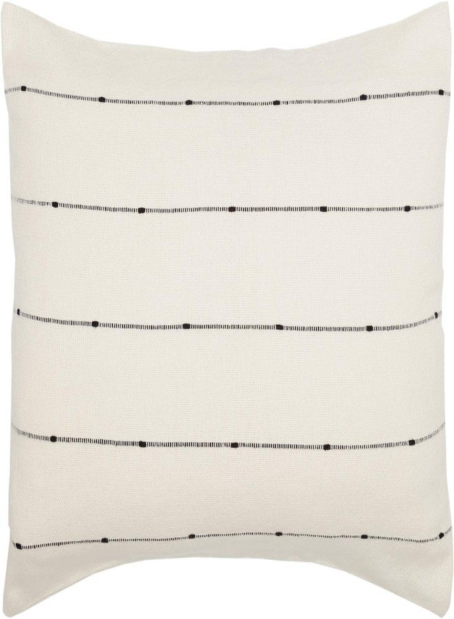 Piper Classics Farmcloth Stripe Standard Sham, 21" x 27", Urban Rustic Farmhouse Bedding, Natural Cream w/Black Stripes Pillow Cover - Image 4