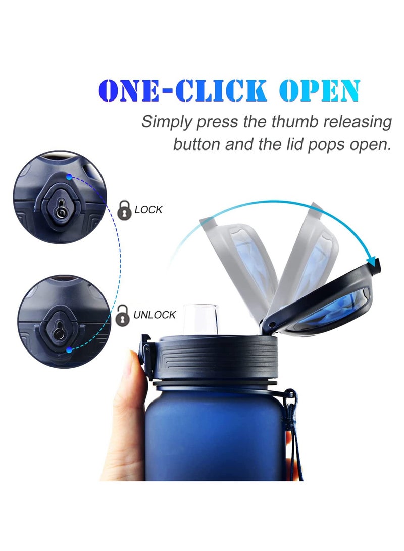 KANGZYUAN Sports Water Bottle 1000ML Protein Shaker Outdoor Travel Portable Leakproof Drinkware Plastic Drink Bottle BPA Free 1L blue red - Image 3