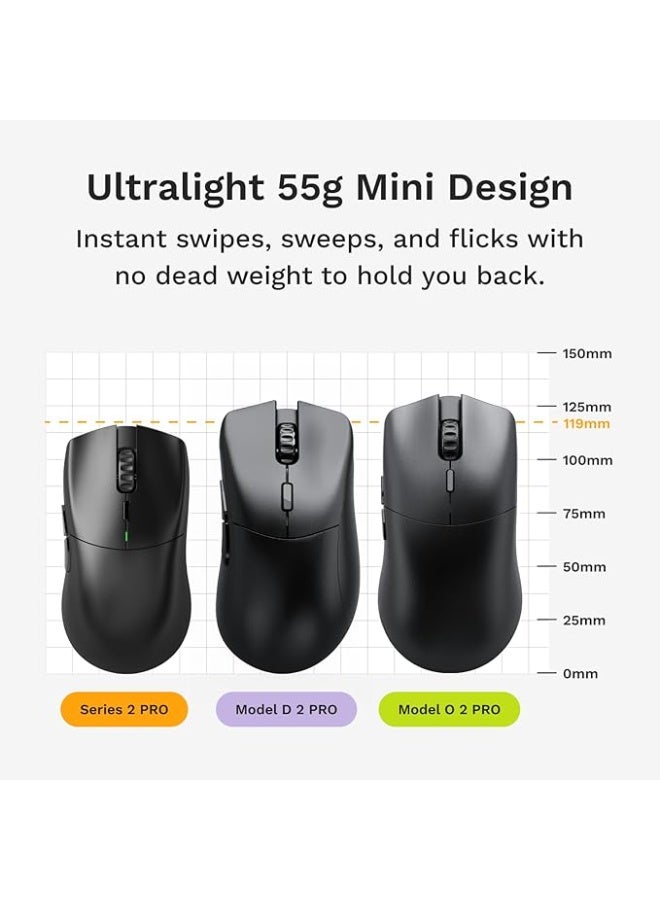 Glorious MOUSE GLORIOUS SERIES 2PRO WIRELESS 4K/8K Hz BLACK GLO-MS-S2PRO-WL-BLK - Image 2