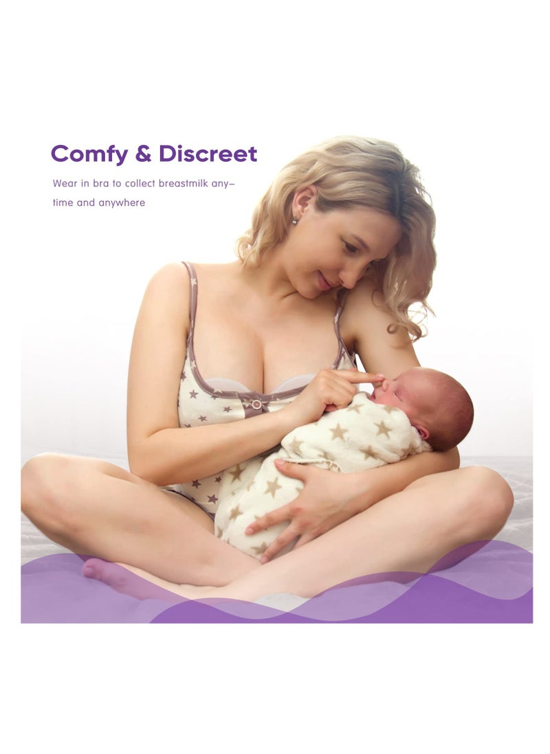 SYOSI - Milk Collector for Breastfeeding, Soft Breast Shells for Sore Nipples, Have a Ventilated Vent with Plug, Efficient Collect, Reuseable-Environment Friendly, Comfy & Discreet, Safe Material - Image 1