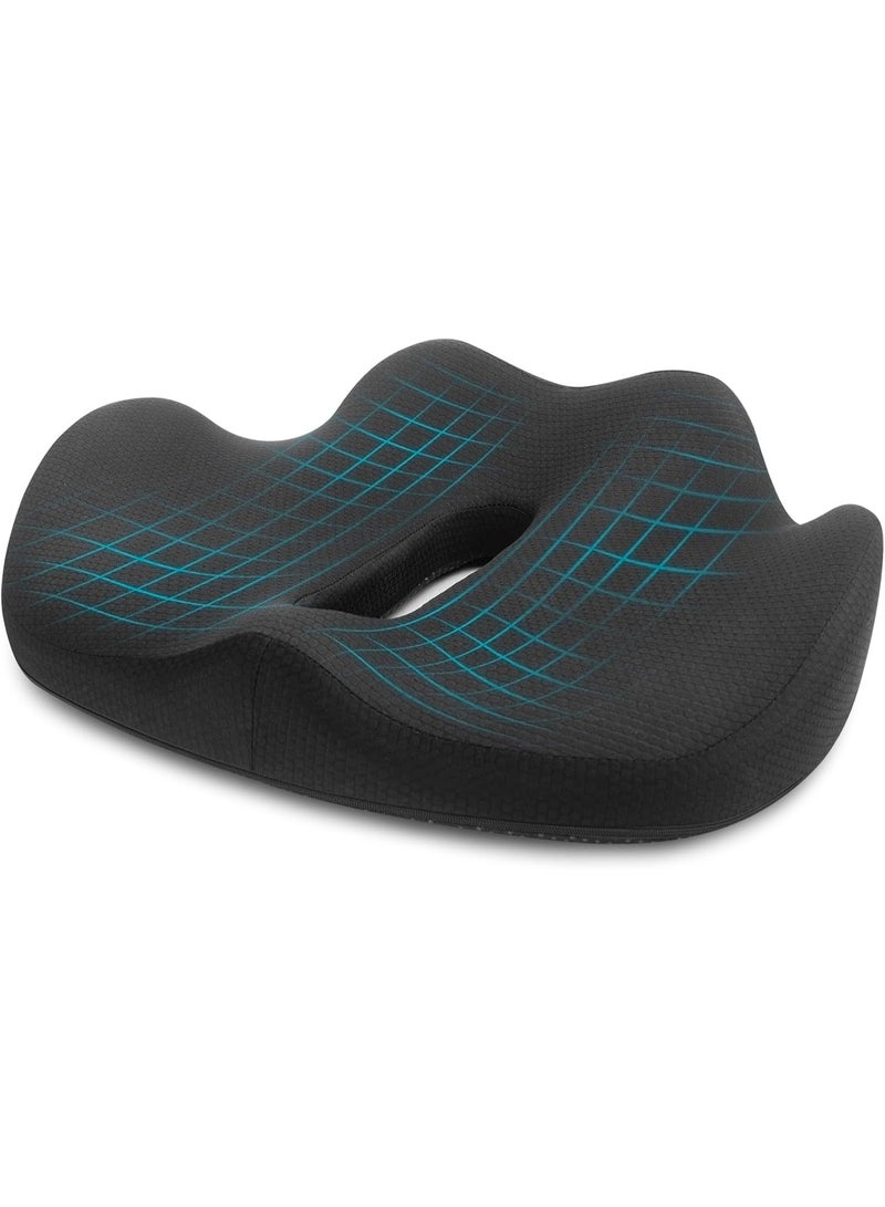 Round Memory Foam Seat Cushion for Hemorrhoid and Coccyx Pain Relief, Office Chair Pillow, Home Use - Image 1