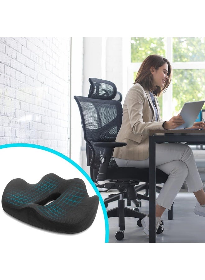 Round Memory Foam Seat Cushion for Hemorrhoid and Coccyx Pain Relief, Office Chair Pillow, Home Use - Image 3