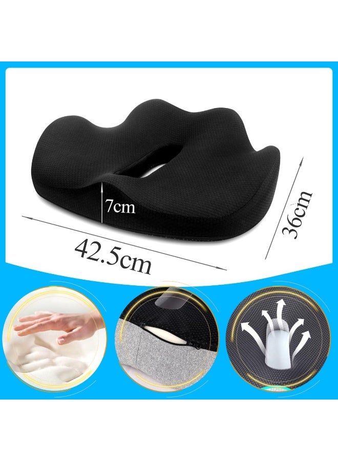 Round Memory Foam Seat Cushion for Hemorrhoid and Coccyx Pain Relief, Office Chair Pillow, Home Use - Image 4