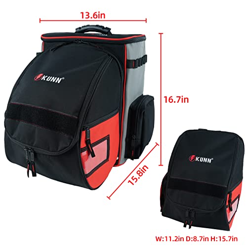 KUNN Welding-Backpack with Detachable Helmet-Bag - Durable Comfortable Tool Backpack for Storing and Transporting Welding Equipment,Red - Image 5