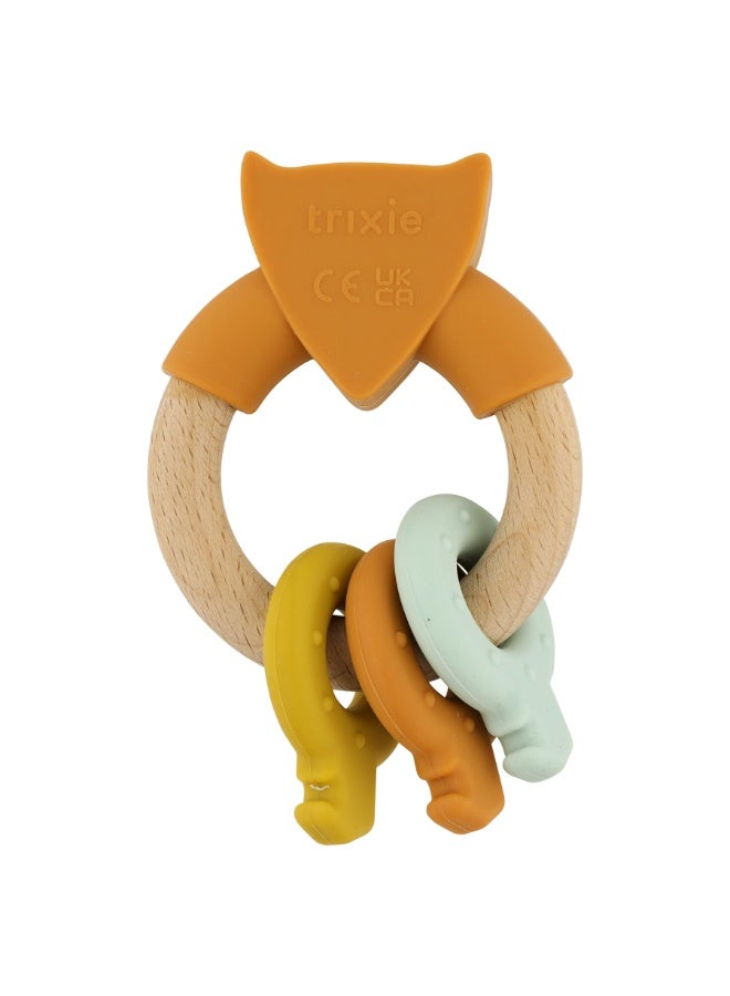 Trixie Wooden Silicone Activity Ring - Mr. Fox - 0+ Months - Image 2