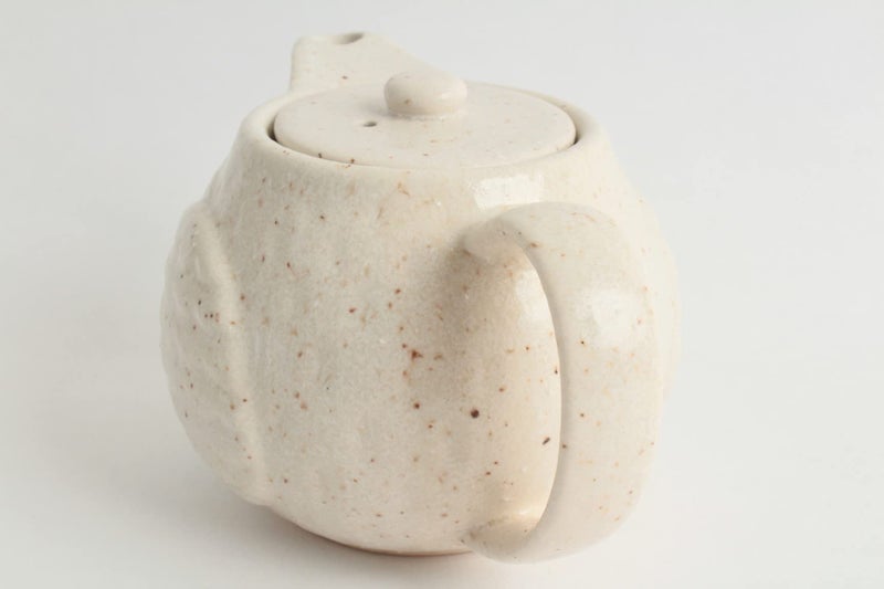 Minoribo Mino ware Japanese Pottery Teapot Kyusu Owl Shape made in Japan (Japan Import) CPK103 (Chiffon White) - Image 4