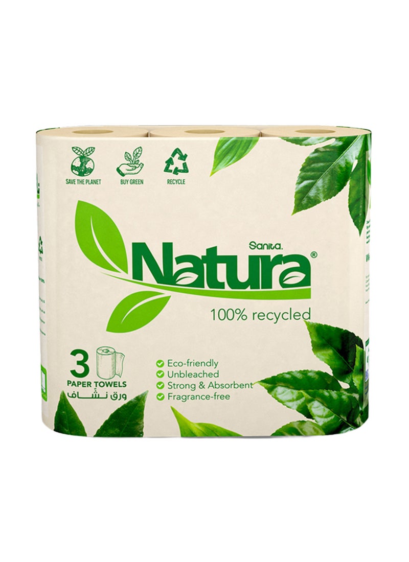 Natura Kitchen Towel 3 Rolls - Image 1