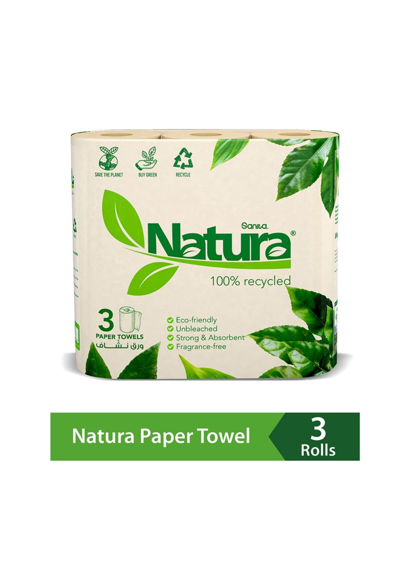 Natura Kitchen Towel 3 Rolls - Image 2