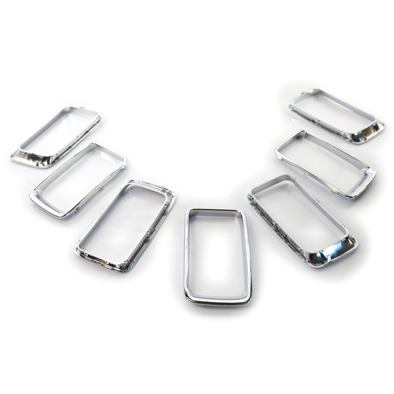 7pcs Front Grille Grill Inserted Ring Trim Cover Replacement for Jeep Grand Cherokee 2014-2016 - Image 5