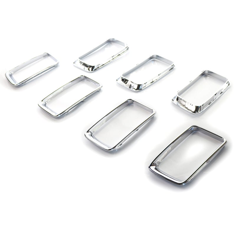 7pcs Front Grille Grill Inserted Ring Trim Cover Replacement for Jeep Grand Cherokee 2014-2016 - Image 4