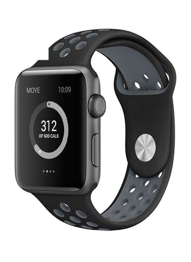 NIBEMINENT - Smart Wrist Band For Apple And Nike Series Watch 42mm Black/Grey - Image 1
