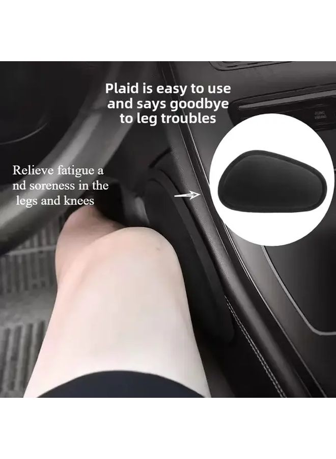 Black Auto Interior Knee Pads Leg Pads Door Armrest Center Console Elbow Support - Image 2