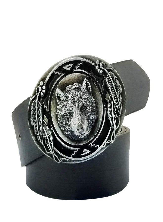 YOQUCOL QUKE Vintage Howling Wild Wolf Belt Buckle Western Cowboy 3D Hunting Wolf Head Belt Buckle - Image 2
