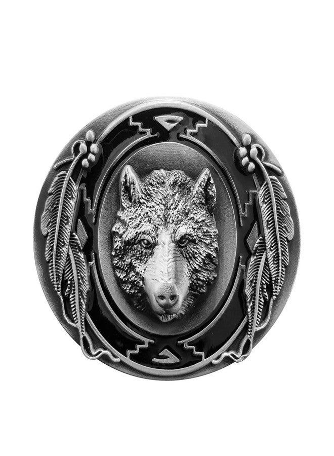 YOQUCOL QUKE Vintage Howling Wild Wolf Belt Buckle Western Cowboy 3D Hunting Wolf Head Belt Buckle - Image 1