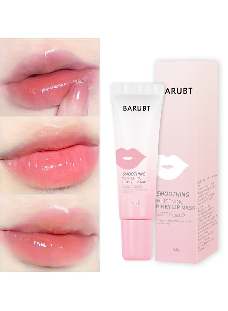 BARUBT Smoothing Whitening Pinky Lip Mask Lip Sleeping Mask for Pink Lips Tinted Lip Balm for Soothing Moisturizing Hydrating Lip Oil for Smooth and Soft Lips Overnight Lip Care Mask Lip Plumper Balm 8.5g - Image 2