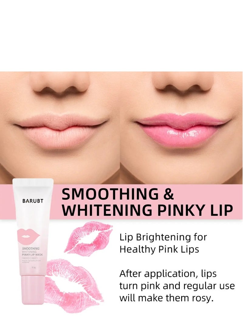 BARUBT Smoothing Whitening Pinky Lip Mask Lip Sleeping Mask for Pink Lips Tinted Lip Balm for Soothing Moisturizing Hydrating Lip Oil for Smooth and Soft Lips Overnight Lip Care Mask Lip Plumper Balm 8.5g - Image 3