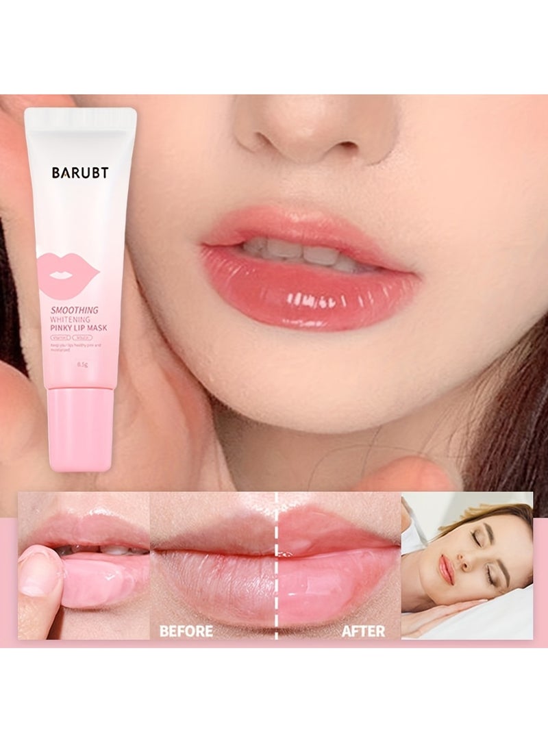 BARUBT Smoothing Whitening Pinky Lip Mask Lip Sleeping Mask for Pink Lips Tinted Lip Balm for Soothing Moisturizing Hydrating Lip Oil for Smooth and Soft Lips Overnight Lip Care Mask Lip Plumper Balm 8.5g - Image 5