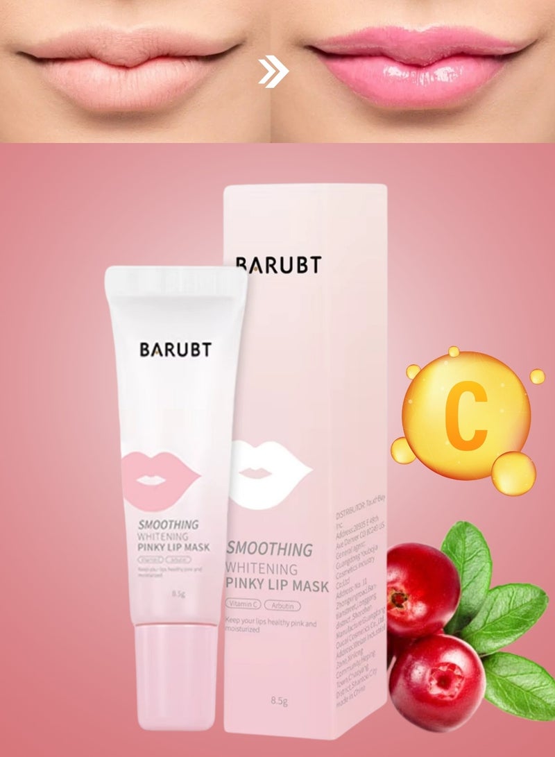 BARUBT Smoothing Whitening Pinky Lip Mask Lip Sleeping Mask for Pink Lips Tinted Lip Balm for Soothing Moisturizing Hydrating Lip Oil for Smooth and Soft Lips Overnight Lip Care Mask Lip Plumper Balm 8.5g - Image 1