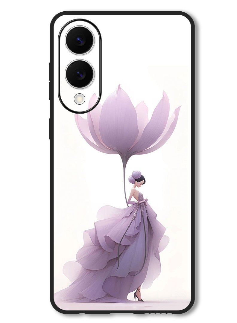 Theodor Case Compatible with Samsung Galaxy S25 Edge 6.7 Inch Protection Shockproof Bumper Cover Women Flower - Image 1