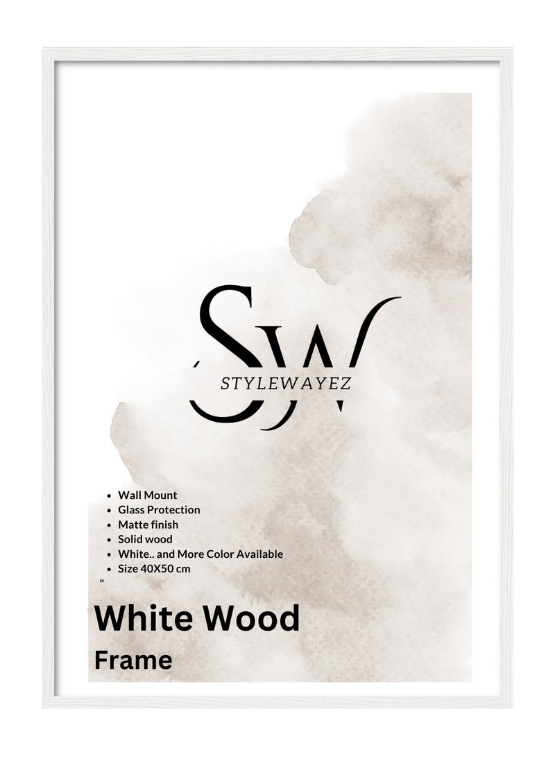 StyleWayez Wall Modern Wood Picture Frames 40x50 cm - Wooden Color - Image 3