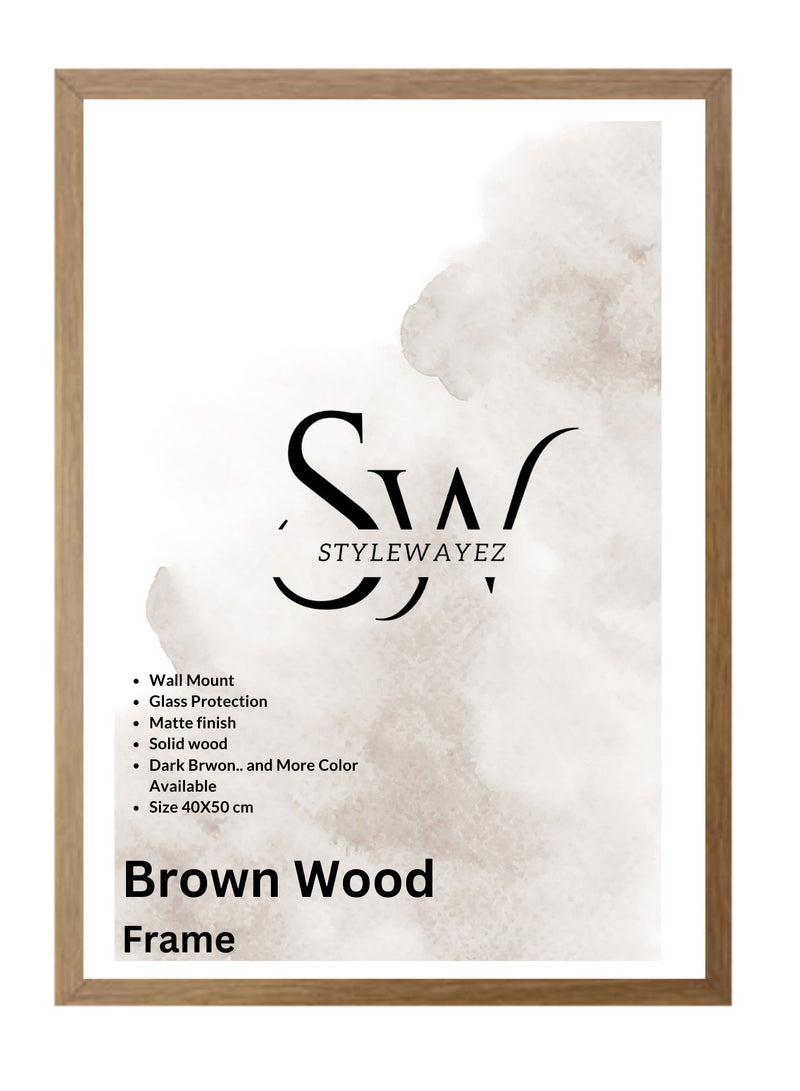StyleWayez Wall Modern Wood Picture Frames 40x50 cm - Wooden Color - Image 4