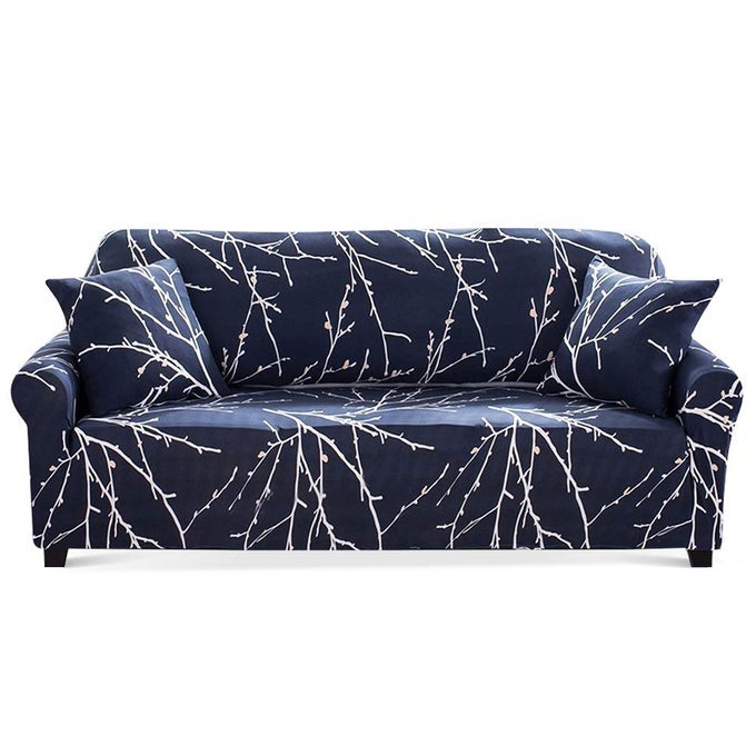 PRINTED SOFA COVER STRETCH COUCH COVER SOFA SLIPCOVERS FOR 3 CUSHION COUCH WITH TWO FREE PILLOW CASE TREE BRANCH SOFA 3 SEATER