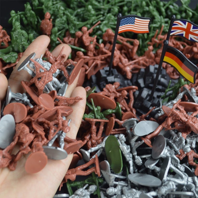 RAINBOW TOYFROG Army Men Action Figure Set - 300 pcs Toy Soldiers Military Playset - Classic Army Men Action Figures for Kids - Durable Army Toys for Imaginative Play ww2 Action Figures - Image 2