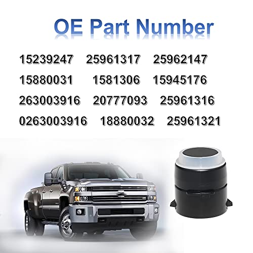 MANATEE 15239247 Rear Backup Park Assist Sensor 4PCS for Cadillac Buick Chevrolet Chevy Tahoe Traverse GMC 1500 2500 3500 Enclave Lucerne DTS Escalade SRXESV EXT 25961317 25961321 25962147 - Image 3
