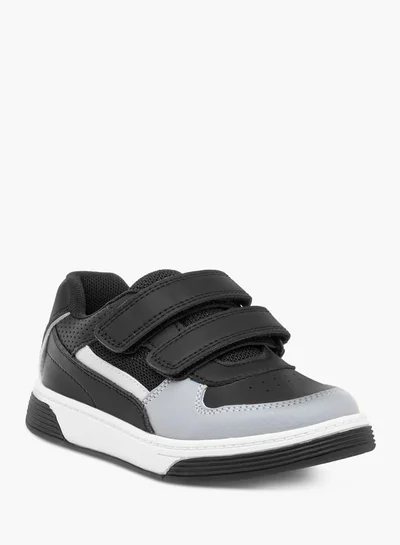 JUNIORS Boys Panelled Sneakers With Hook And Loop Closure