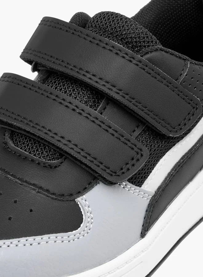 JUNIORS Boys Panelled Sneakers With Hook And Loop Closure