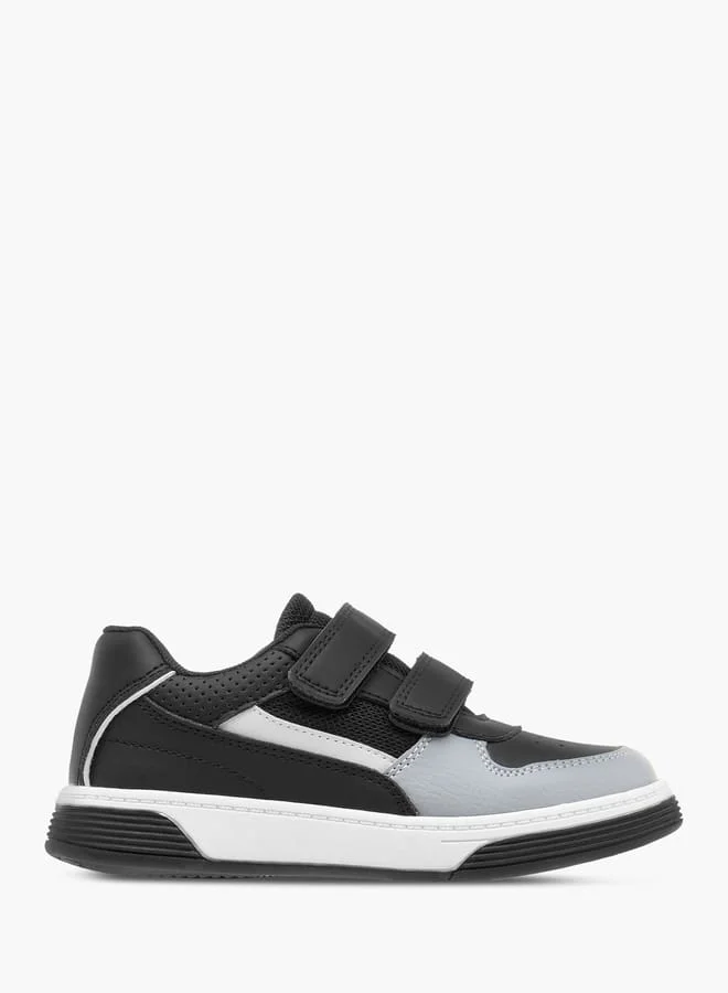 JUNIORS Boys Panelled Sneakers With Hook And Loop Closure
