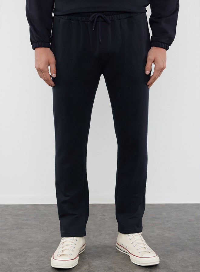 trendyol Black Oversize/Wide Cut Hooded Letter Embroidered Tracksuit TMNAW25EM00007 - Image 4