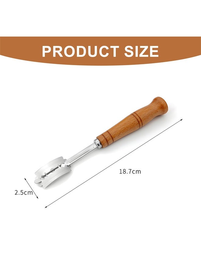 Premium Hand Crafted Bread Lame for Dough Scoring Knife, Lame Bread Tool for Sourdough Bread Slashing with 5 Blades Included with Replacement with Leather Protector Cover - Image 2