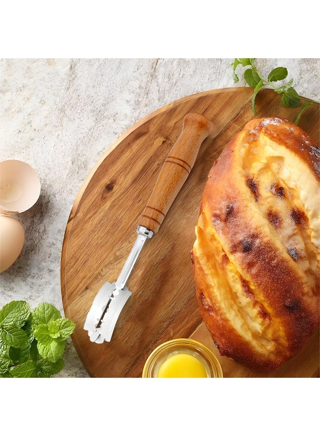 Premium Hand Crafted Bread Lame for Dough Scoring Knife, Lame Bread Tool for Sourdough Bread Slashing with 5 Blades Included with Replacement with Leather Protector Cover - Image 5