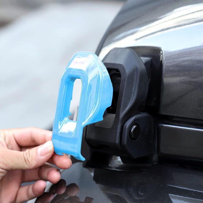 Hoolcar Hood Latch Lock Catch Brackets Cover for 2018-2021 Jeep Wrangler JL JLU & 2020-2021 Gladiator JT, Light Blue - Image 5