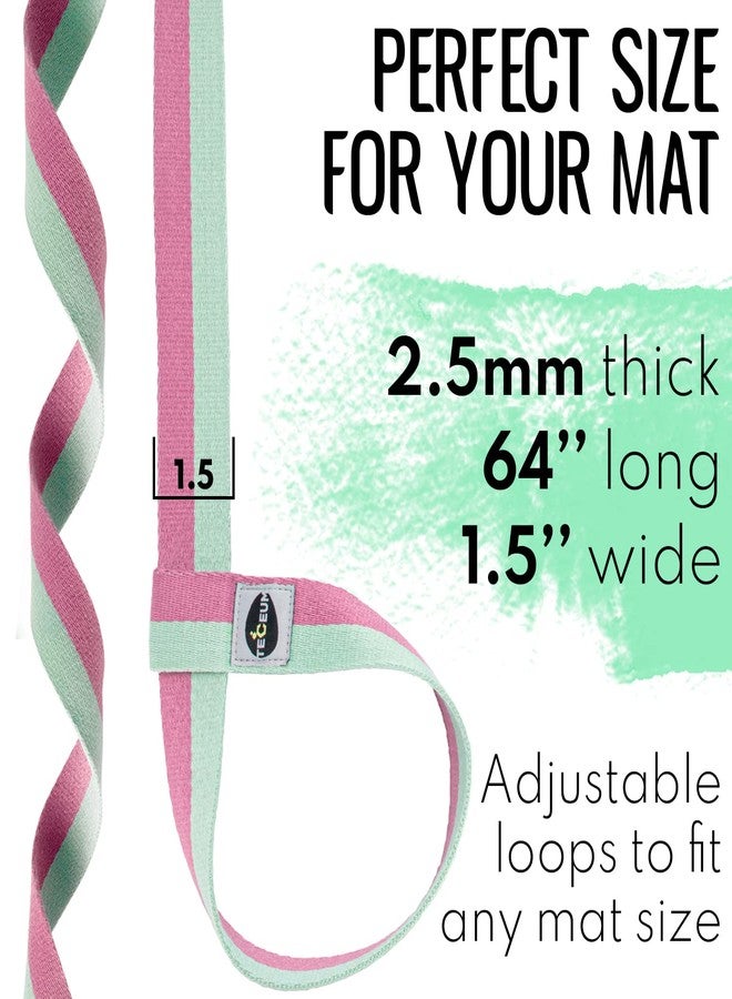 TECEUM Yoga Mat Strap - 30+ Colors - Adjustable Mat Holder Sling Carrier for All Mats [Mat Not Included] - Image 3