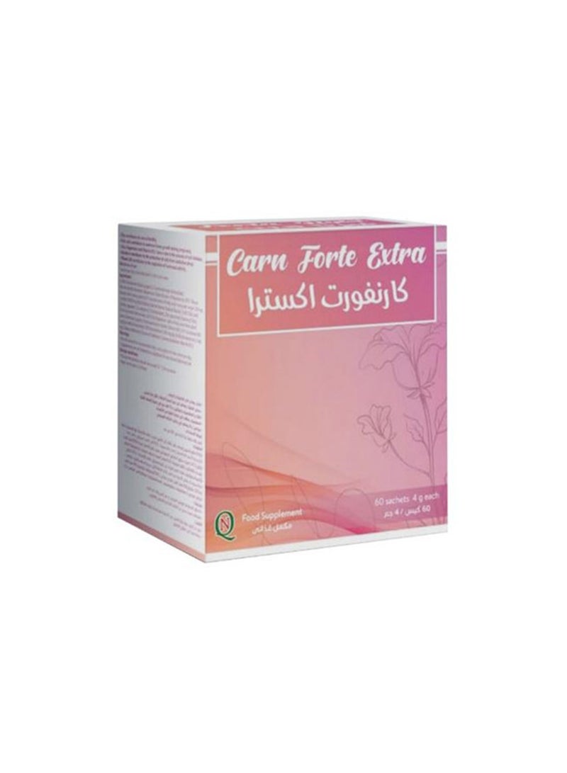 Noor AlQmar Carn Forte Extra Supports Women’S Health, Regulates Hormones, Boosts Fertility, And Improves Ovarian Health - 60 Sachets - Image 2