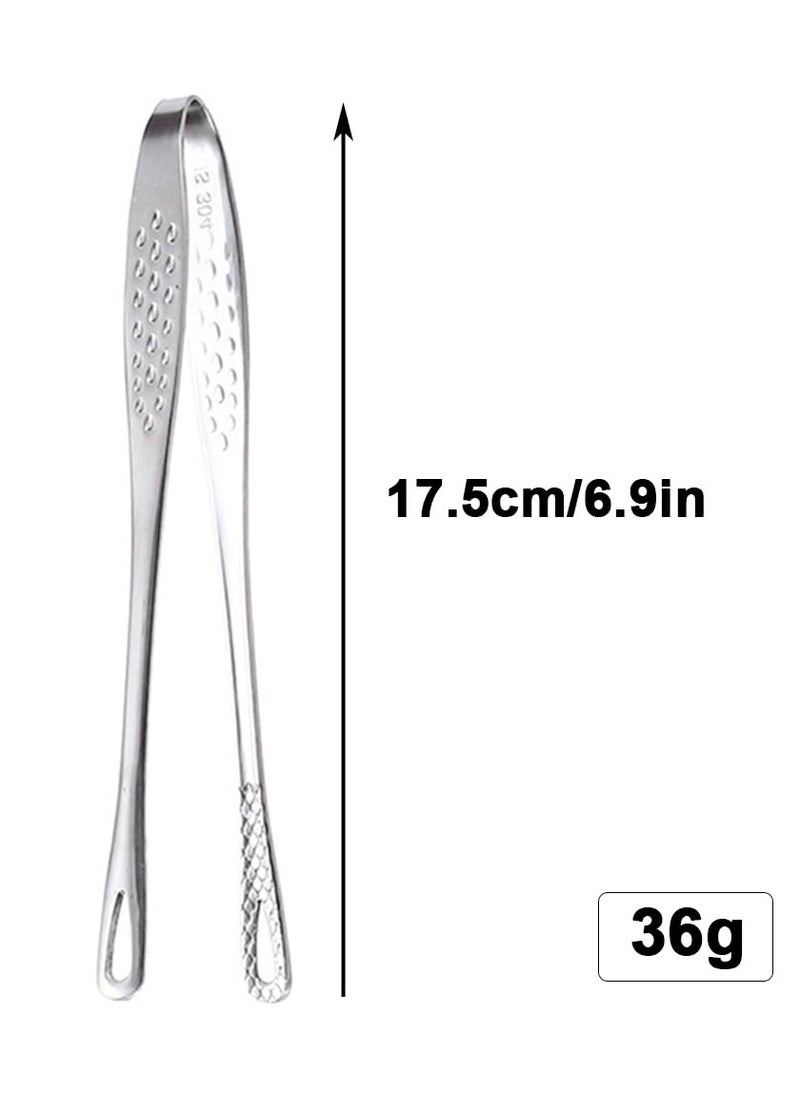 Excefore 3 Pcs Stainless Steel Grill Tongs Kitchen Food Tongs Cooking Tongs for Food Sweets Bread Cake Kitchen Wedding Party  - Image 4