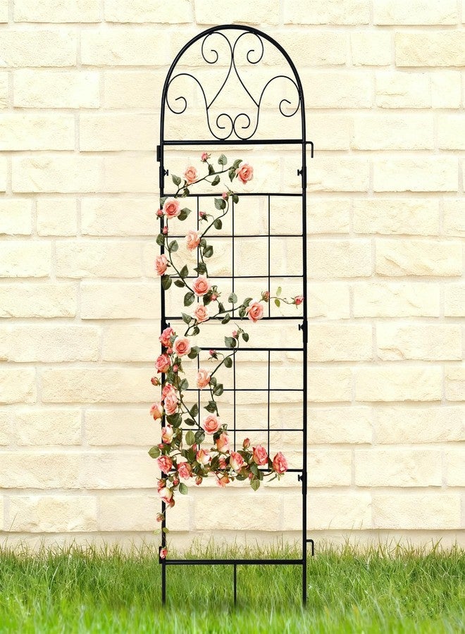 hogardeck 1PC 45x35 Inch Heavy Duty Metal Trellis - Black Rustproof Coated Outdoor Garden Support for Climbing Plants, Roses, Vegetables - Image 2