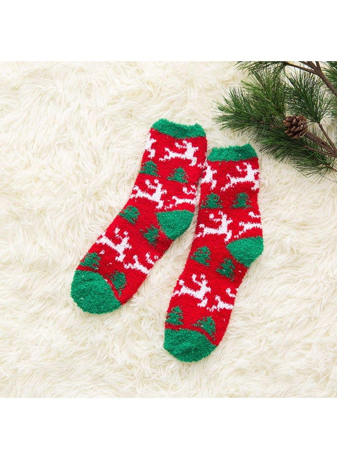 إسكدنيا جوارب عيد الميلاد المرجان الصوف جوارب دافئة سميكة لحفلة عيد الميلاد الشتوية لصالح الإمدادات