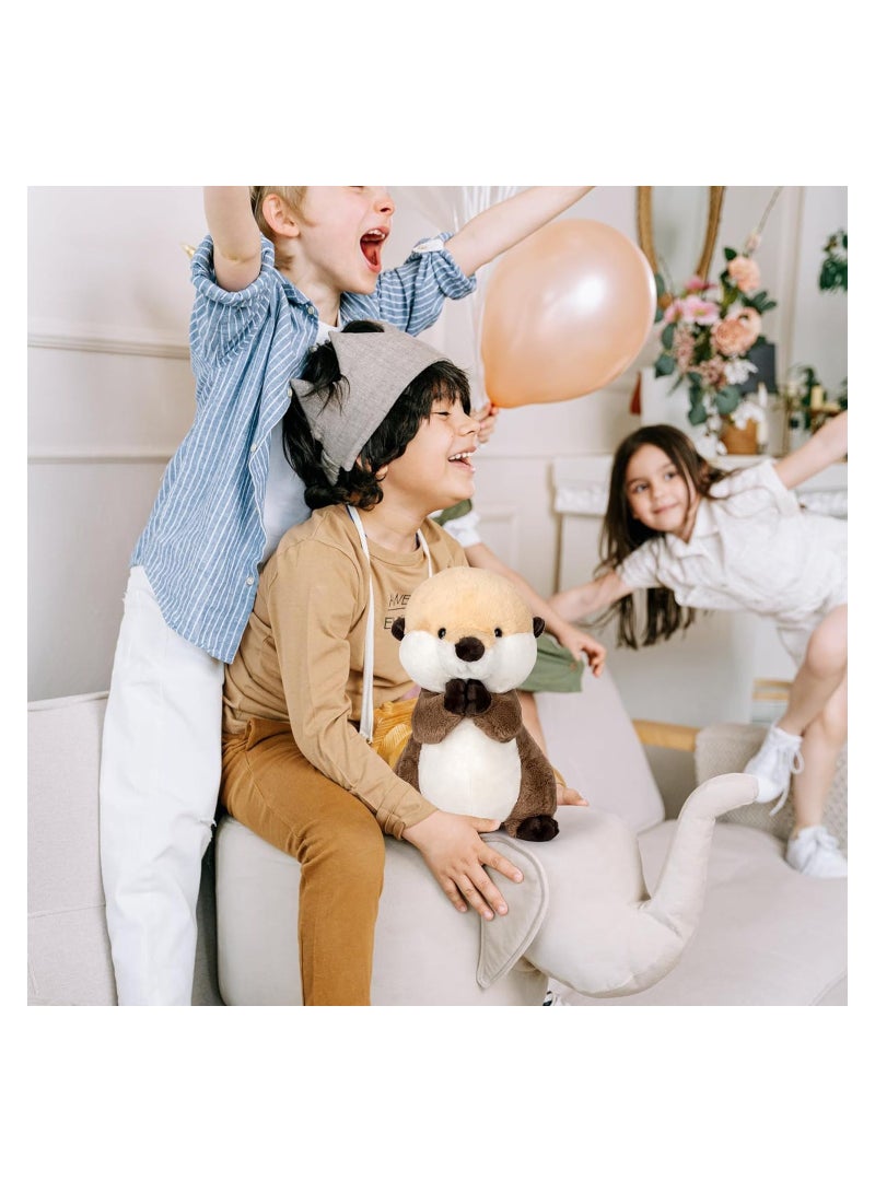 SYOSI Plush Toy Otter Stuffed Animals Otter Plush Cute Sea Soft Otter Plushie Toy Christmas Birthday for Kids Children Girls Boys 25cm - Image 2