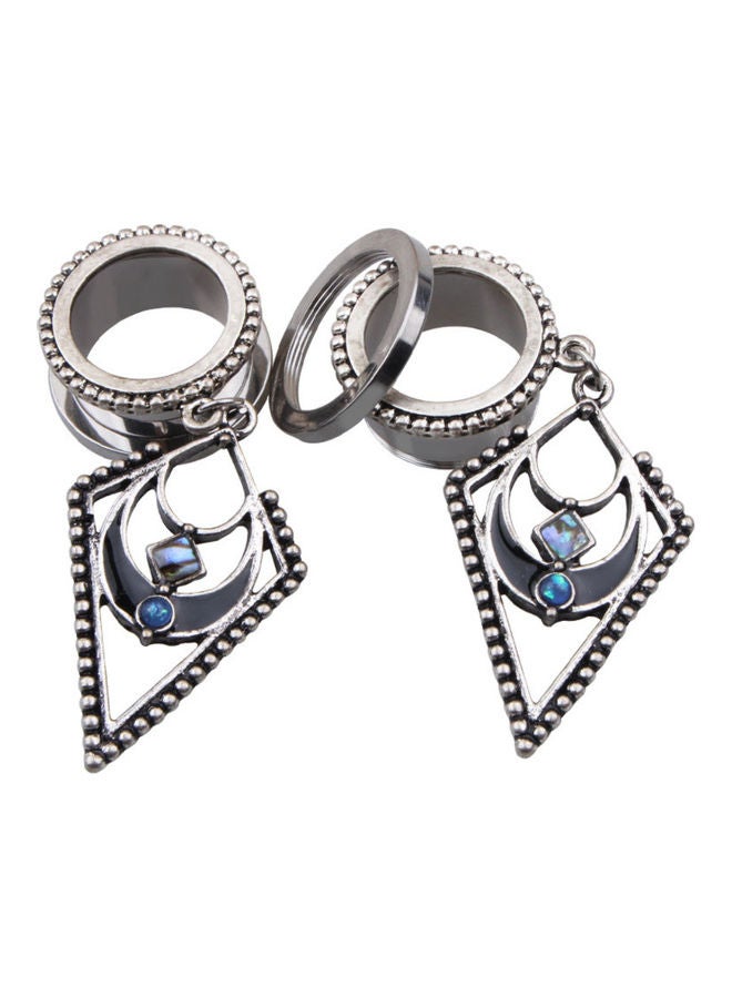 NIBEMINENT Geometry Dangle Ear Tunnel Expander Plugs - Image 3